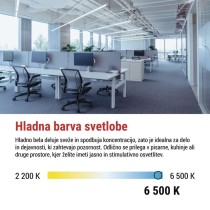 LED cev T8 6,5 W 60 cm Hladna bela 10 kos.