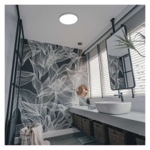 LED prisadené svietidlo DORI, kruh. biele 24,5W neutr.b., IP54