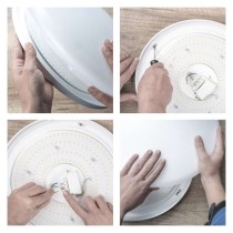 LED mennyezeti lámpatest TIVI, B CLASS, kerek, fehér 5,2W, IP44, Meleg fehér