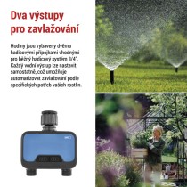 GoSmart zavlažovací hodiny, Bluetooth 5.0, 2 výstupy