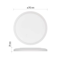 LED prisadené svietidlo FLORI okrúhle, biele, 18W, neutrálna biela