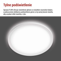 Oprawa LED FLORI okrągła, biała, 18W, neutralna biel