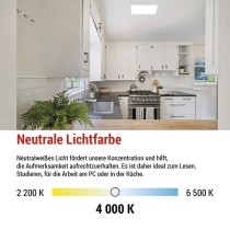 LED-Anbauleuchte FLORI quadrat, weiß, 18W, neutralweiß