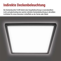 LED-Anbauleuchte FLORI quadrat, schwarz, 18W, neutralweiß