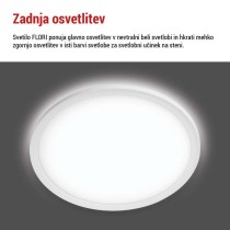 LED svetilo nadometno FLORI okrogla, bela, 22W, nevtralna bela