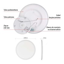 Oprawa LED FLORI okrągła, biała, 22W, neutralna biel