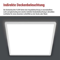 LED-Anbauleuchte FLORI quadrat, weiß, 22W, neutralweiß