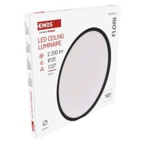 LED prisadené svietidlo FLORI okrúhle, čierné, 22W, neutrálna biela