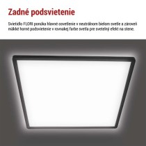 LED prisadené svietidlo FLORI štvorcový, čierné, 22W, neutrálna biela