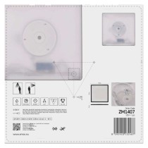 LED gaismeklis FLORI kvadrāts, melnā, 22W, neitrāli balts