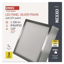 LED svítidlo NEXXO broušený nikl, 17 x 17 cm, 12,5 W, teplá/neutrální bílá