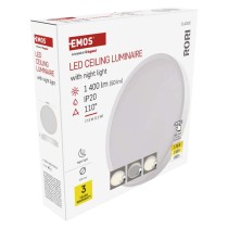 LED felületi lámpatest RORI kerek, fehér, 17W, CCT