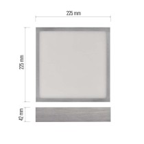 LED svítidlo NEXXO broušený nikl, 22,5 x 22,5 cm, 21 W, teplá/neutrální bílá