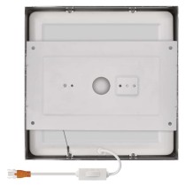 LED svítidlo NEXXO broušený nikl, 22,5 x 22,5 cm, 21 W, teplá/neutrální bílá