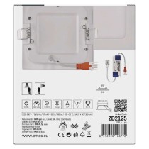 Panel LED wpuszczany NEXXO, kwadrat, biały, 7W, neutralna biel