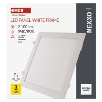 LED vstavané svietidlo NEXXO, štvorec, biely, 24W, neutrálna biela