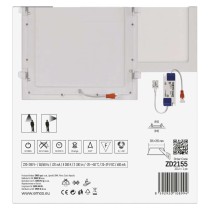 LED vstavané svietidlo NEXXO, štvorec, biely, 24W, neutrálna biela