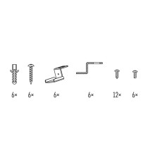 6 háčikov pre LED panel 120×30cm