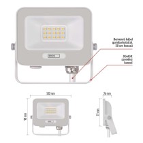 LED reflektor GLARO 10W, fehér, IP65, 1000 lm, természetes fehér