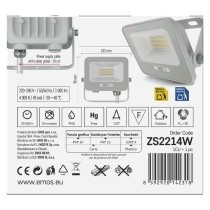 LED reflektor GLARO 10W, fehér, IP65, 1000 lm, természetes fehér