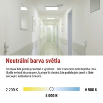 LED panel VEXXO 60×60, čtvercový přisazený bílý, 33W, neutrální bílá UGR