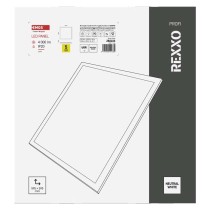 LED panel REXXO backlit 60×60, štvorcový vstavaný biely, 36W neutr.b. UGR