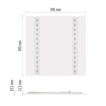 LED panel TROXO 60×60, čtvercový vestavný bílý, 27W, neutrální bílá, UGR