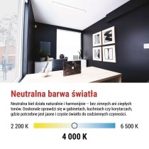 Oprawa liniowa LED MANO 20W, biała neutralna