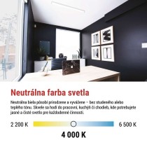 LED liniové svietidlo MANO 20W, neutrálna biela