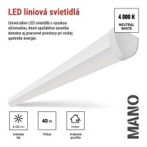 LED liniové svietidlo MANO 40W, neutrálna biela