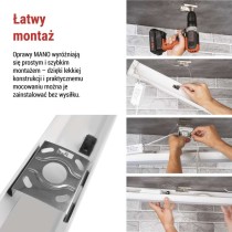 Oprawa liniowa LED MANO 40W, biała neutralna