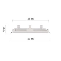 Rámeček CESSI pro vestavnou montáž nouzového svítidla, plast