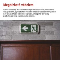 EMOS LED vészvilágító lámpatest NESSI 4W 3 óra IP66