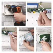 LED avārijas starpsienu gaismeklis NESSI, 4 W, 3 h, IP66