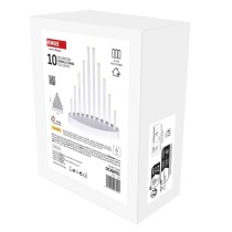 LED svietnik biely, 24,5 cm, 3x AA, vnútorný, teplá biela, časovač