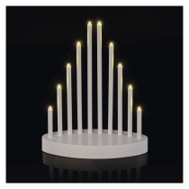 LED svietnik biely, 24,5 cm, 3x AA, vnútorný, teplá biela, časovač
