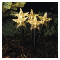 LED Ziemassv. zvaigznes laternas, 30 cm, liet. ārā un iekštelpās, silti baltas, ar taimeru