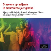 GoSmart zunanja LED-točkovna luč, začetni komplet, 4 deli, 7 W, RGBIC zatemnilna, WiFi