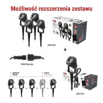 GoSmart Oświetlenie punktowe LED RGB IC + CCT, IP65, zestaw startowy 4 szt., WiFi