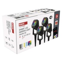 GoSmart vonkajšie LED bodové svetlo, štart. sada, 4 diely, 7 W, RGBIC stmievateľné, WiFi
