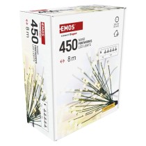 Dekoracje - 450 LED 8 m nano łezki frędzle ciepła biel, zielony przewód, IP20, timer