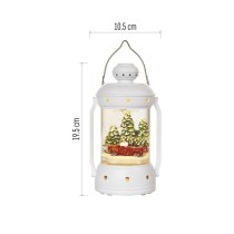 LED vánoční lucerna, 19,5 cm, 3x AA, vnitřní, teplá bílá, časovač