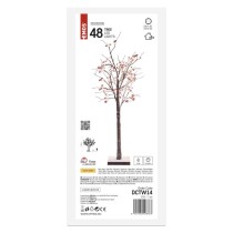 LED világító karácsonyfa gömbökkel, 120 cm, kültéri és beltéri, meleg fehér, időzítő