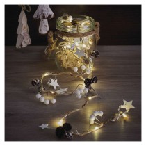 LED vianočná girlanda – šišky, 1,7 m, 2x AA, vnútorná, teplá biela