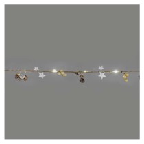 LED Ziemassvētku vītne – priežu čiekuri, 1,7 m, 2x AA, lietošanai iekštelpās, silti balta