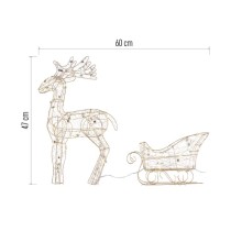 LED sobí záprah – 47 cm, 3x AA, vnútorný, teplá biela, časovač