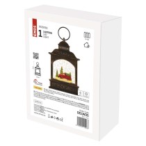 LED dekorácia – vianočný lampáš s autom, 21 cm, 3x AA, vnútorný, teplá biela, časovač
