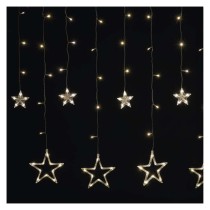 LED vianočný záves – hviezdy, 185x105 cm, vnútorný, teplá biela