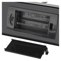 LED svietnik kovový čierny, 40 cm, 2x AA, vnútorný, teplá biela