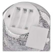 LED vianočná sklenená guľa - zlatá, 15 cm, 3x AA, vnútorná, teplá biela, časovač